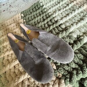 Franco Sarto Gray Suede Loafers